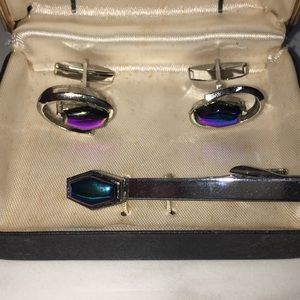Lord Newport - Vintage Cuff Links with Tie Bar